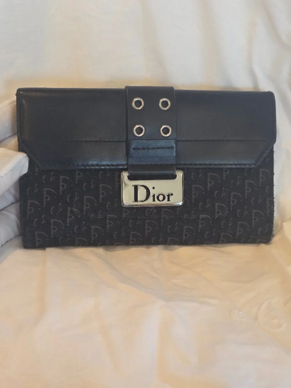 Dior Monogram Canvas and Leather Wallet